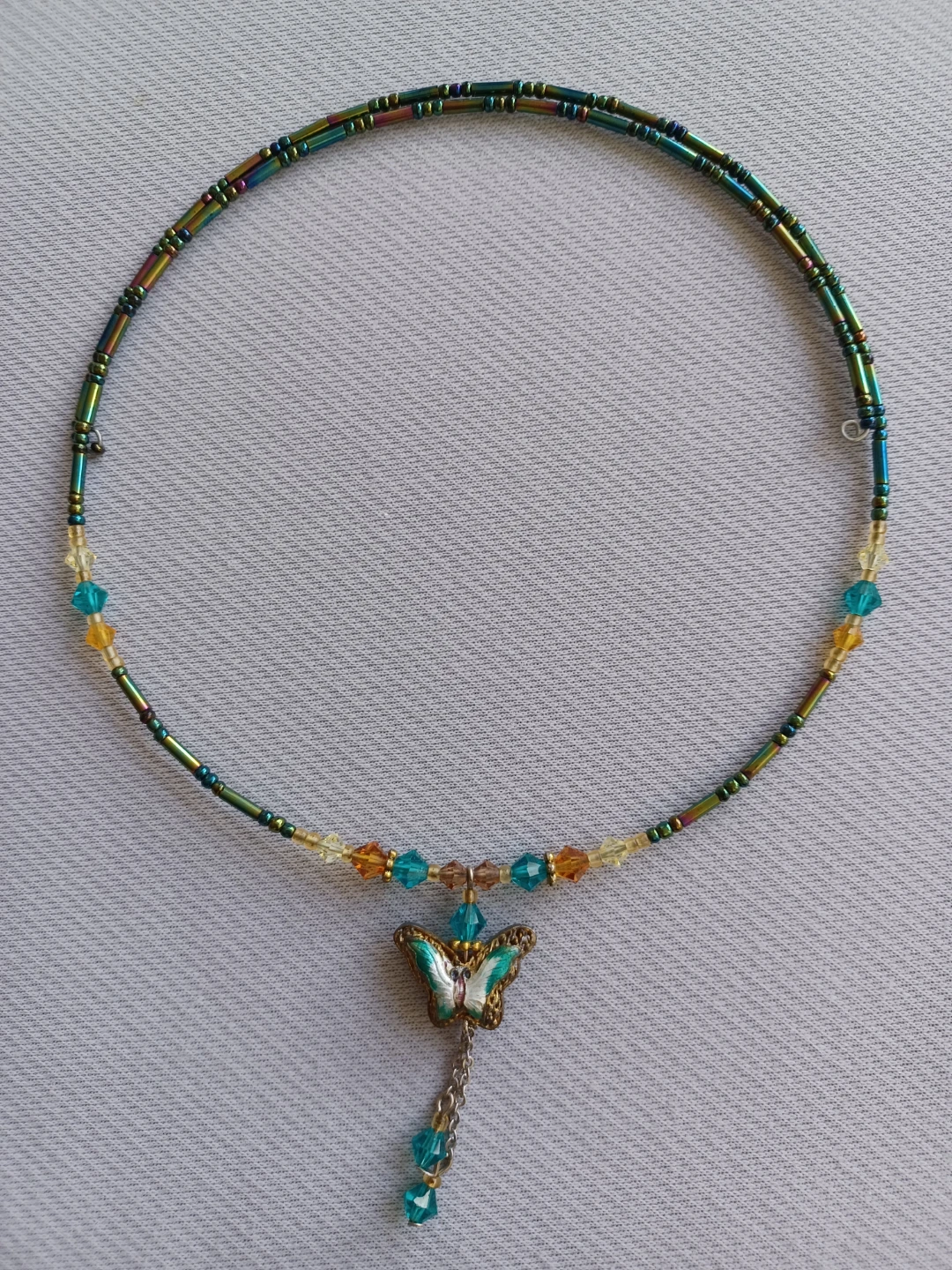 Beaded Butterfly Choker Necklace - photo 2