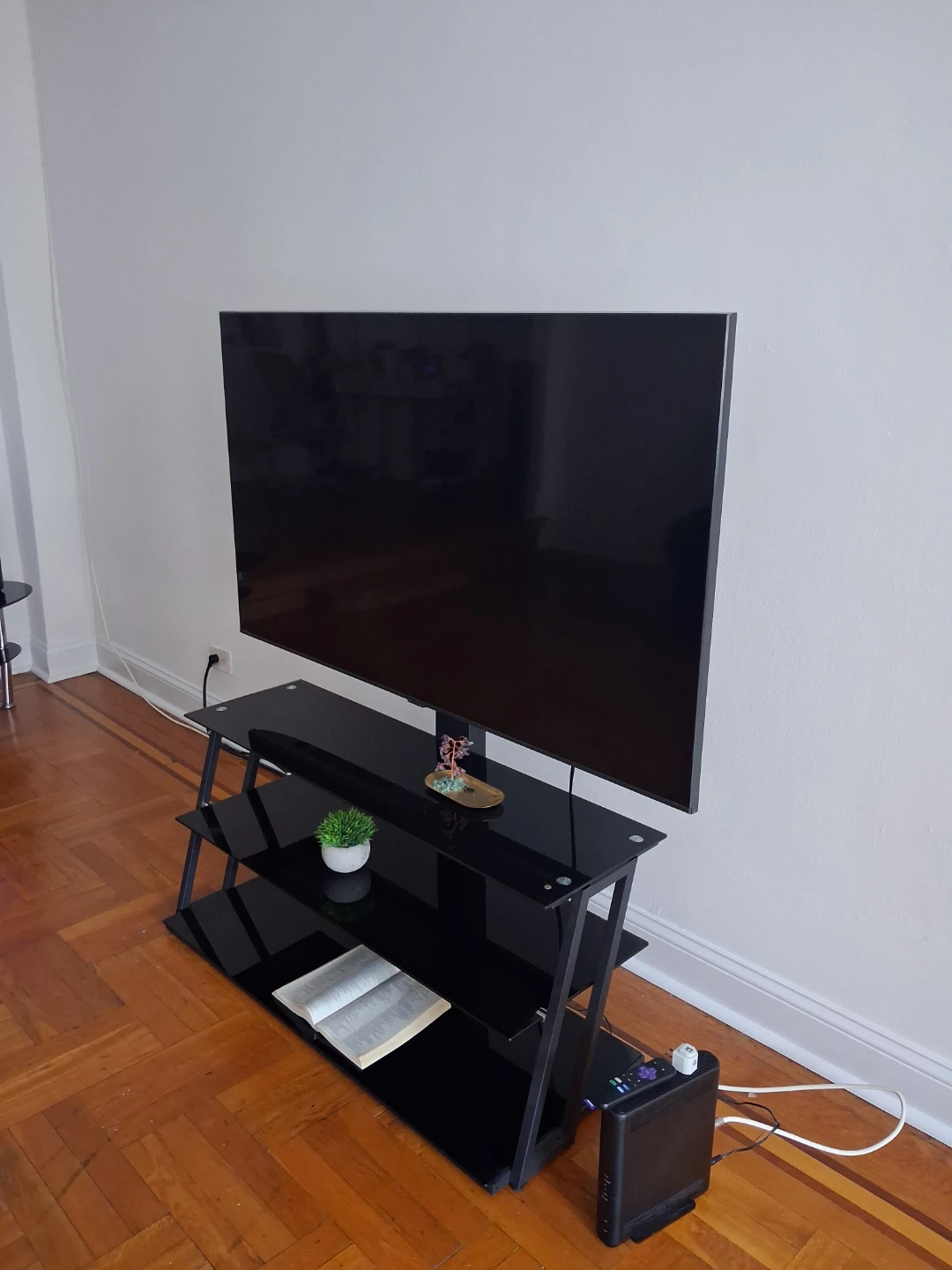 65" Samsung plasma /Black Glass TV Stand - photo 2