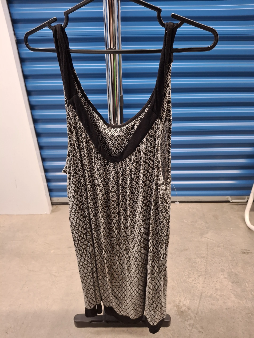 Black & White Diamond Print Dress