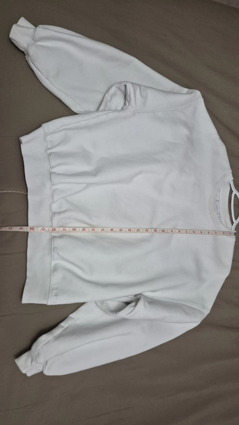 Aritzia Sweatfleece Cozy Fleece Crewneck - White - Size S - photo 3