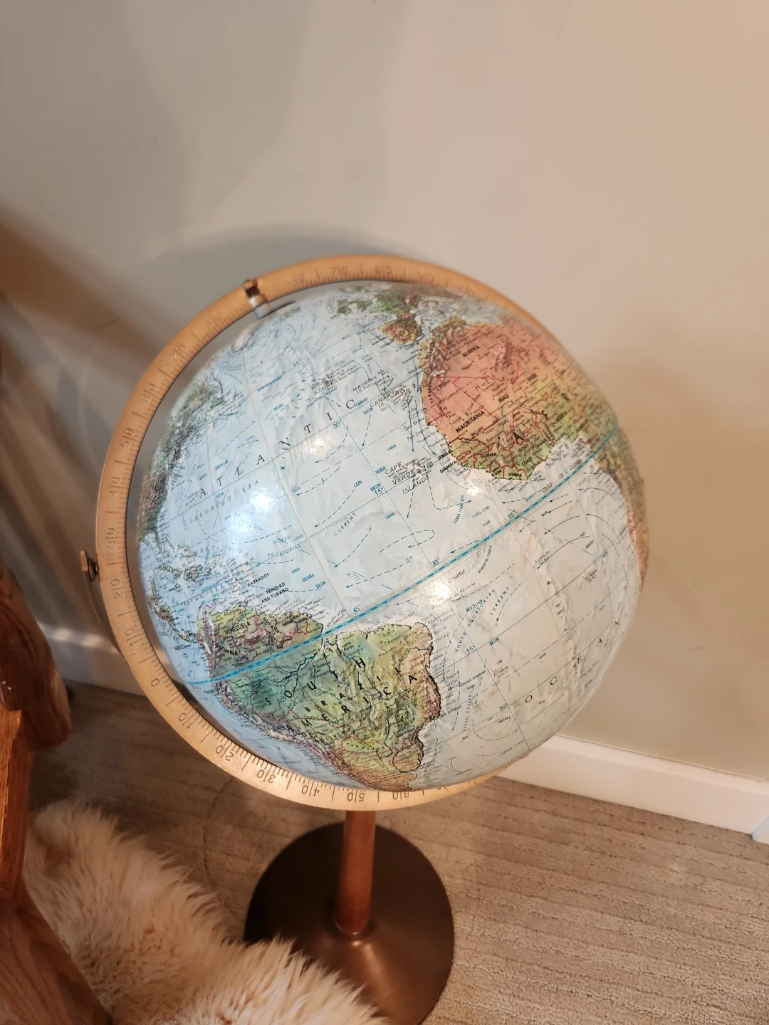 Vintage Globe on Wooden Stand - photo 4