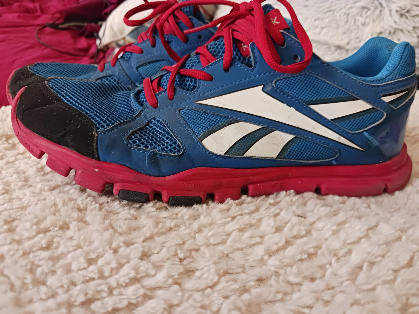 Reebok Blue and Pink Running Shoes - photo 2