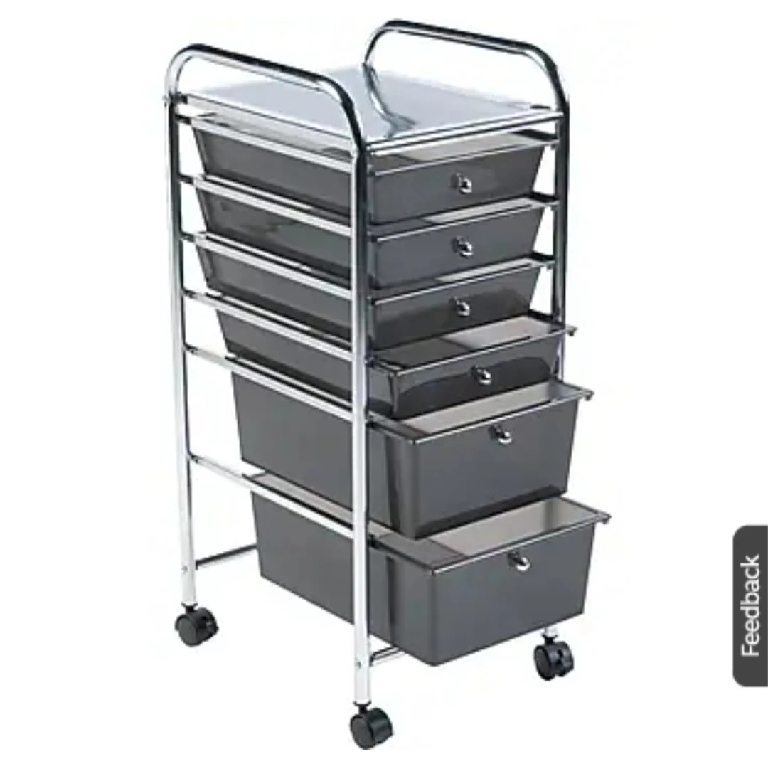 6 Drawer Rolling Storage Cart