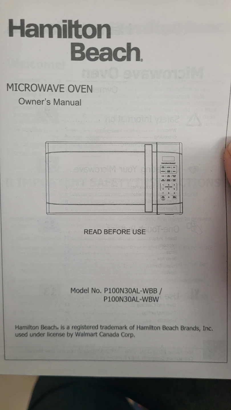 Hamilton Beach Microwave Oven - photo 2