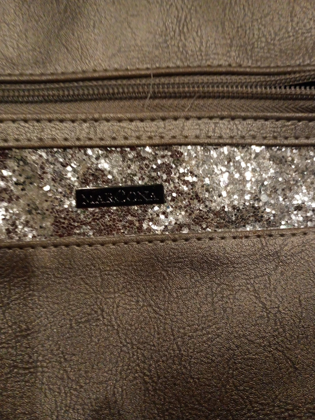 Gold Crossbody Bag with Glitter Detail - photo 2
