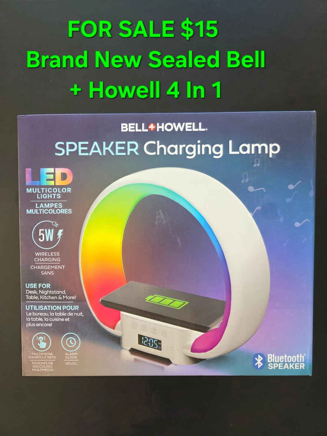 Bell + Howell Speaker Charging Lamp - photo 2