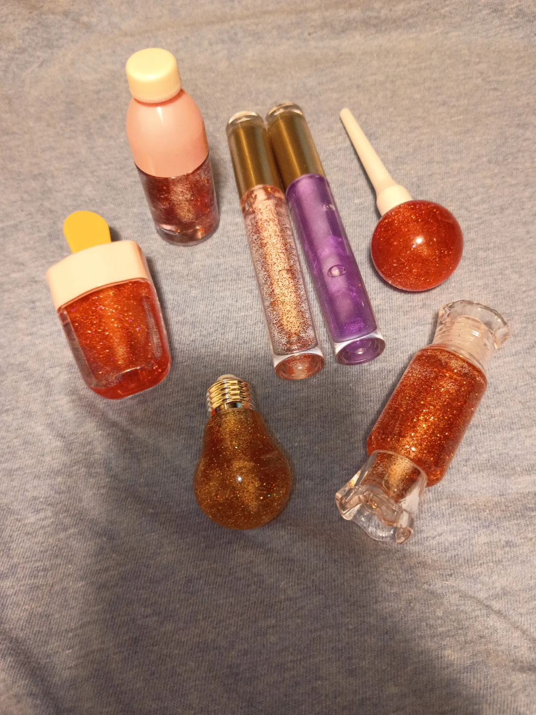 Glitter & Non Glitter Lip Gloss Set - Various Flavors