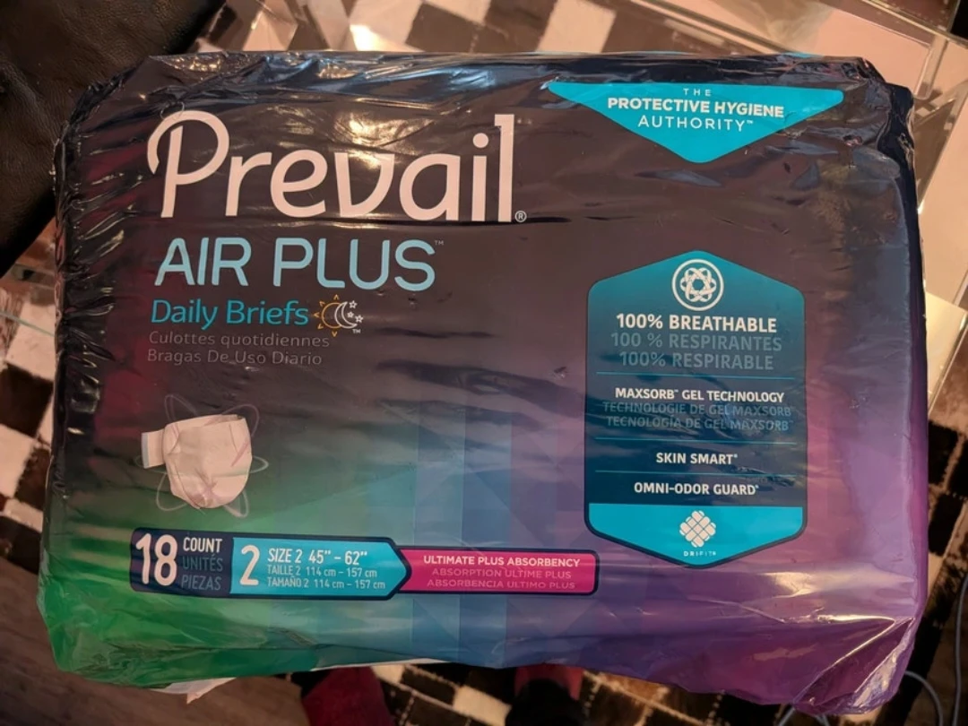 Prevail Air Plus Daily Briefs Size 2. incontinence supplies