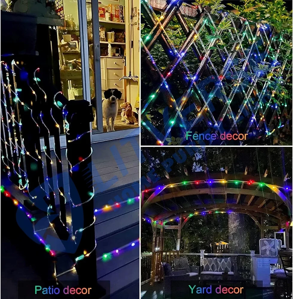 (BRAND NEW) 32m Solar Powered LED String Lights - Multicolour