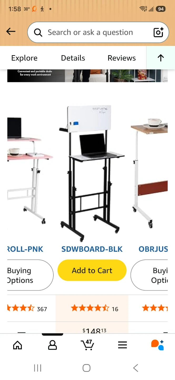 Adjustable standing computer/white board desk - photo 3