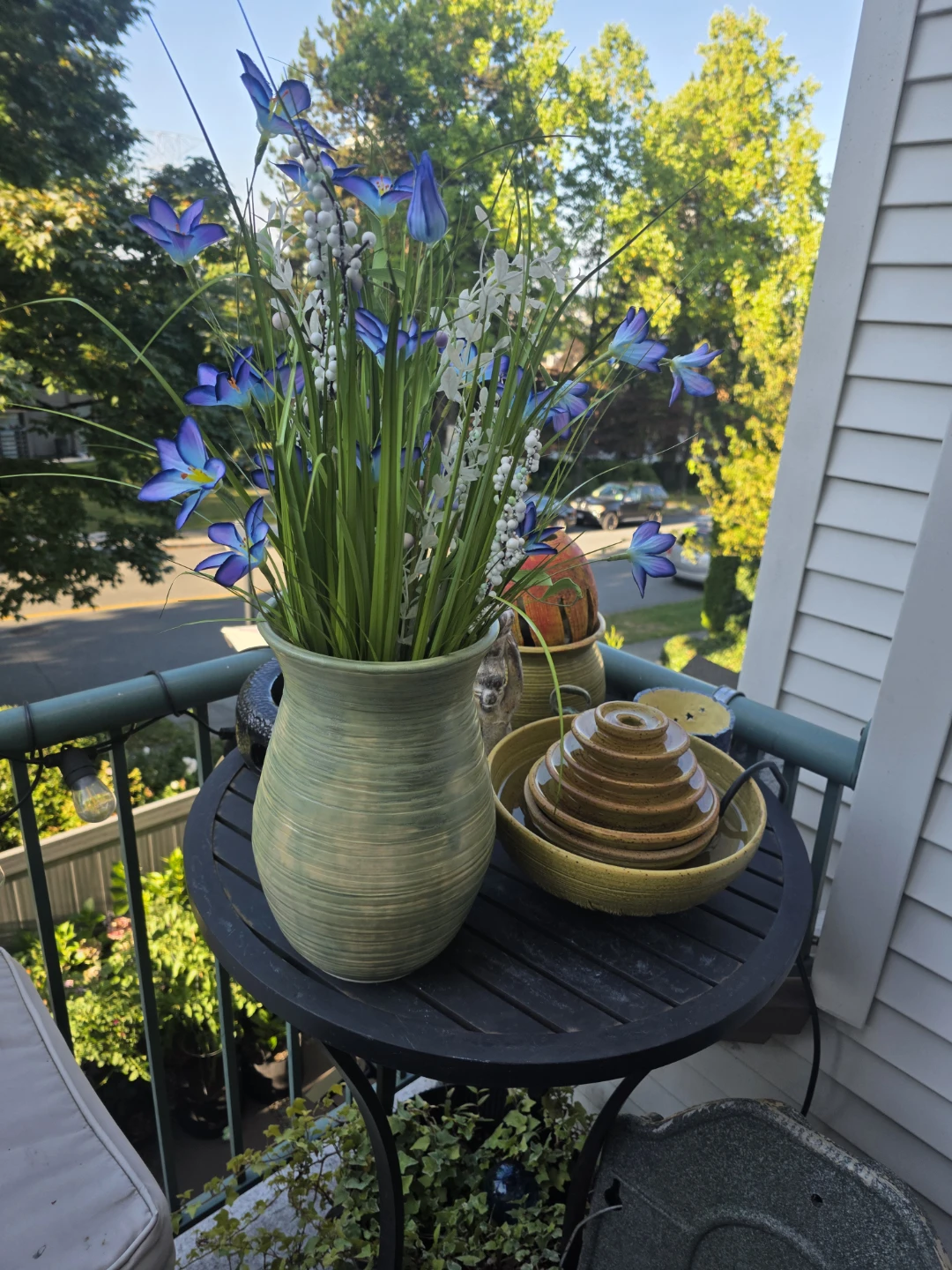 Unique Green Ceramic Vase 12 inch