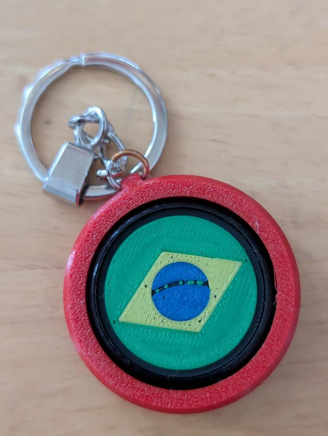 Pizza Factory Keychain with Brazilian Flag - photo 2