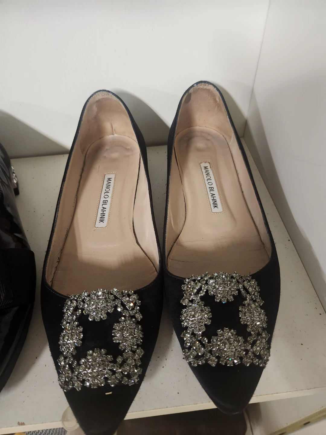 Manolo Blahnik Black Embellished Flats - photo 2