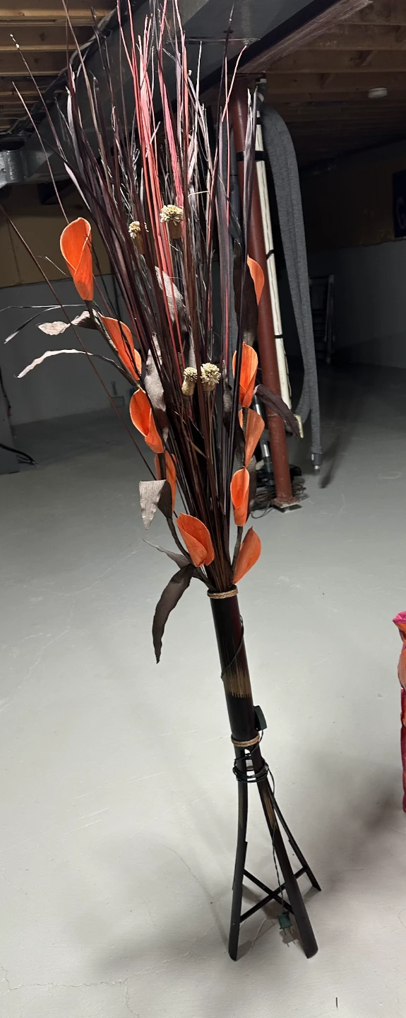 Decorative Floor Lamp with lights & floral