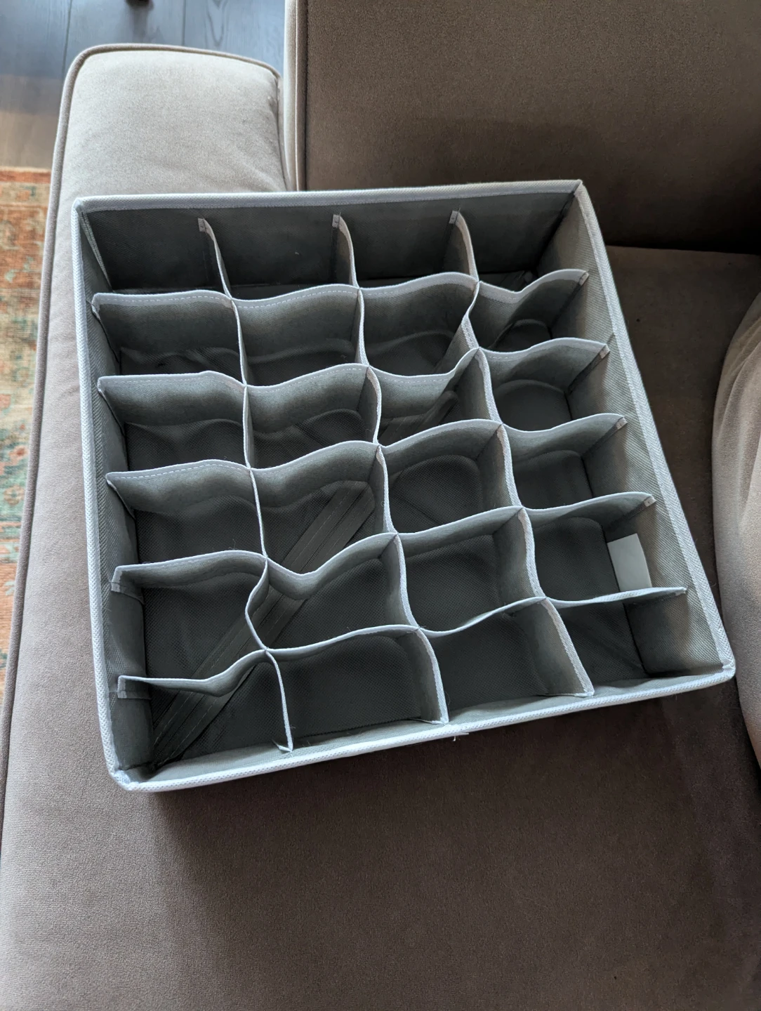 Mesh and fabric drawer organizer set