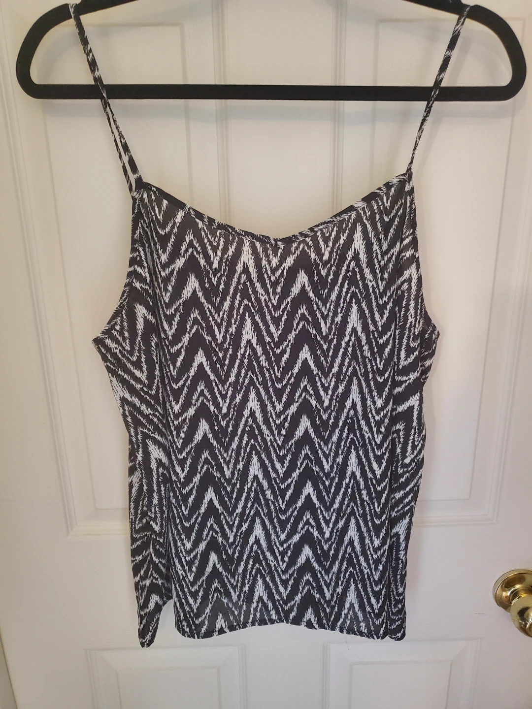 Black & White Silky Cami... Like New