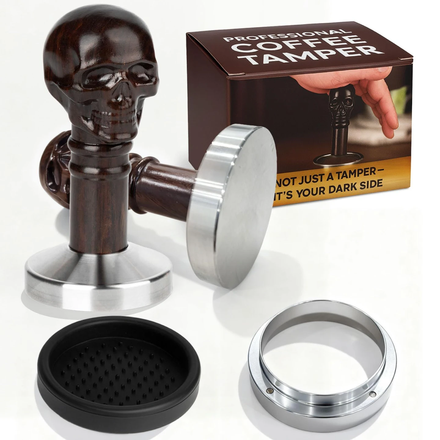 CF WISDOM Skull Professional Coffee Tamper