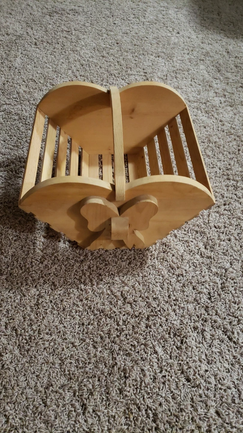Wooden Decorative Basket with Handle