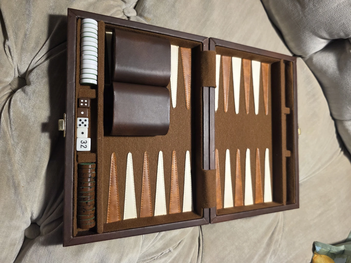 Leather Backgammon Set
