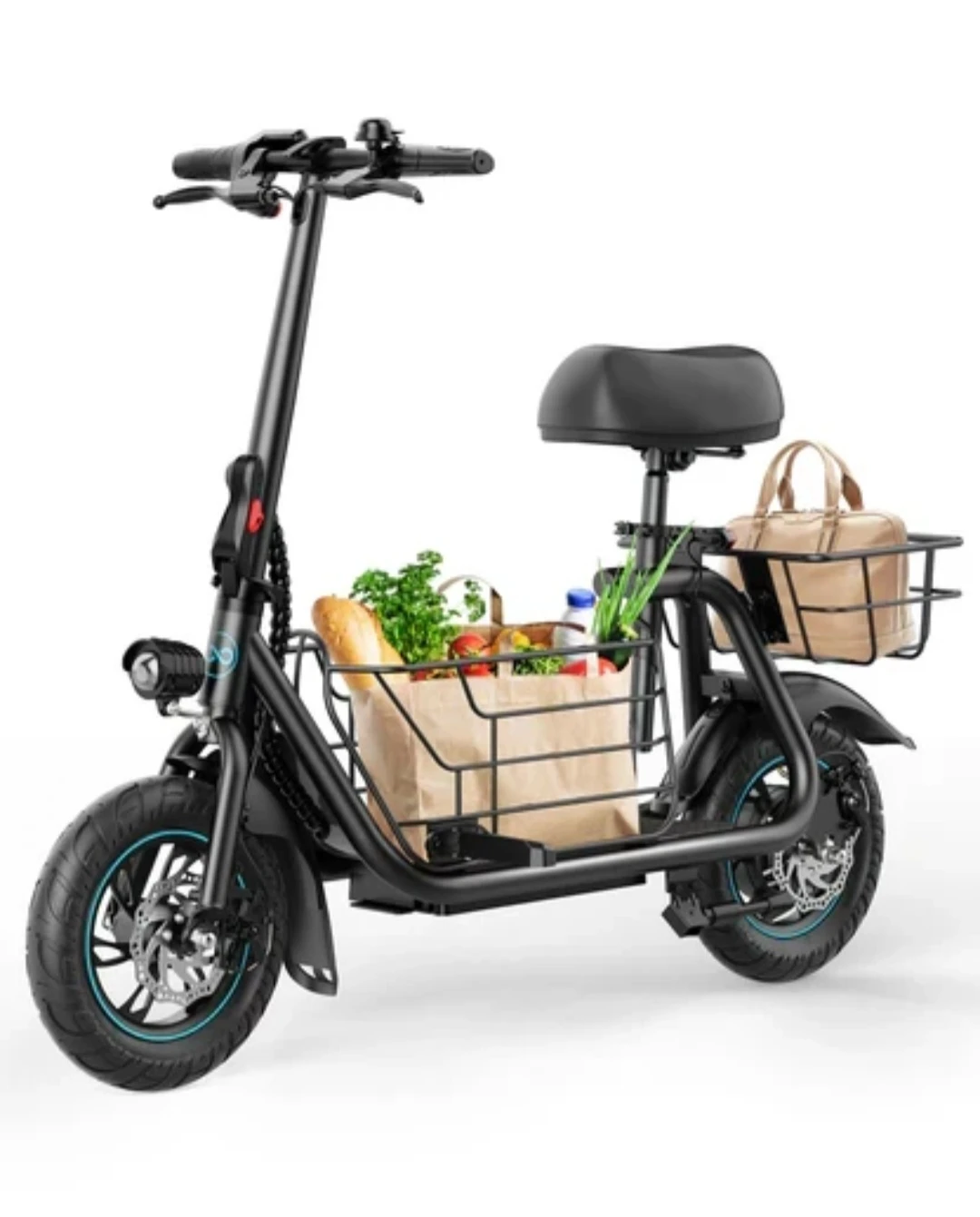 Electric Scooter with Basket - photo 2