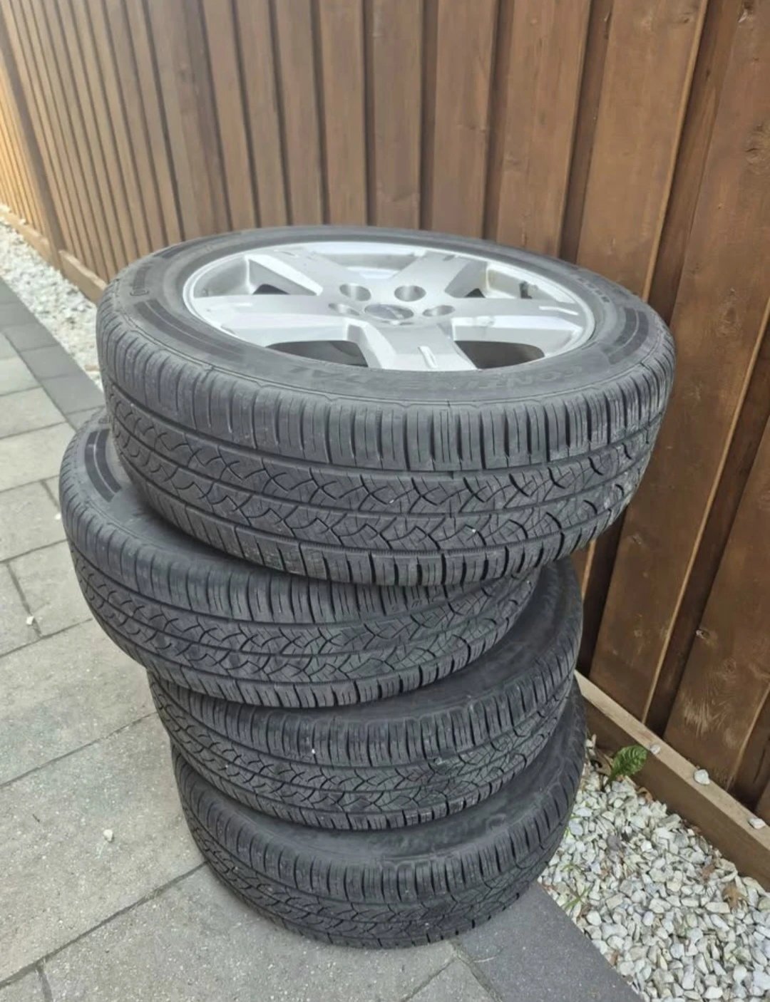 225/55 R19 All-Season Tires + 19" Aluminum Rims — $750 OBO