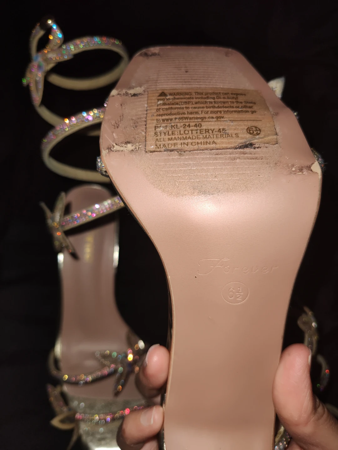 Women's Gold Heeled Sandals - photo 2