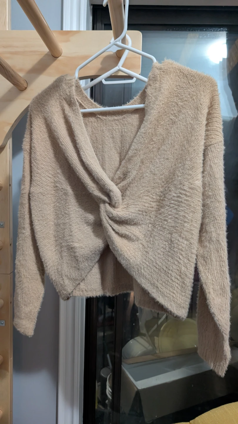 Hollister Fuzzy Twist Front Sweater