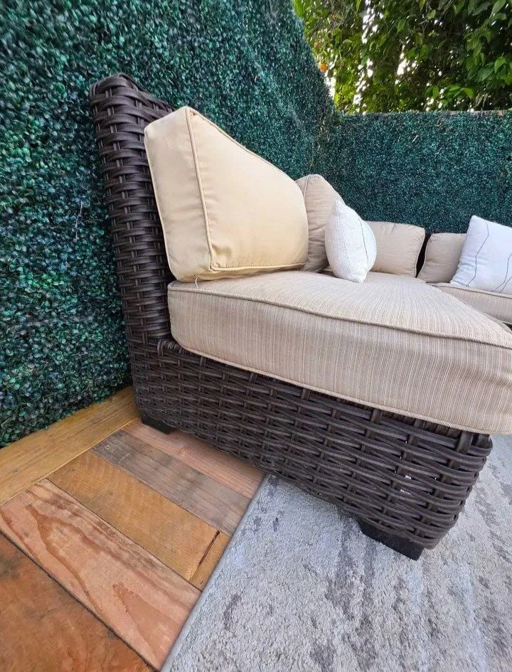 Wicker Outdoor Sectional Sofa with Cushions - photo 3