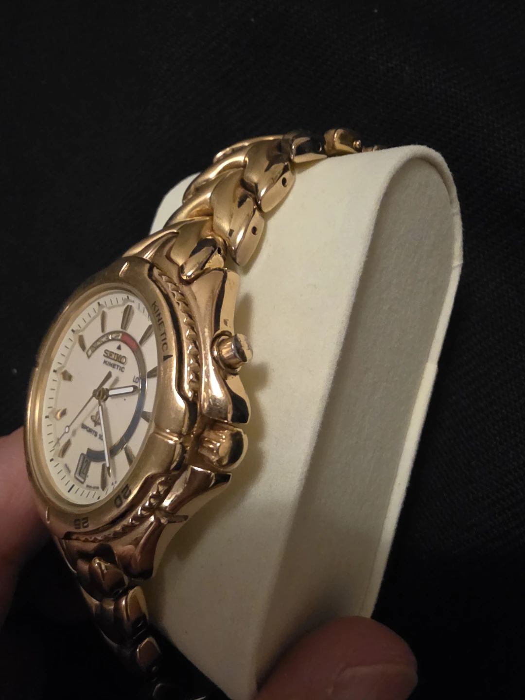 Seiko Kinetic Sports 100 Gold Tone Watch - photo 2
