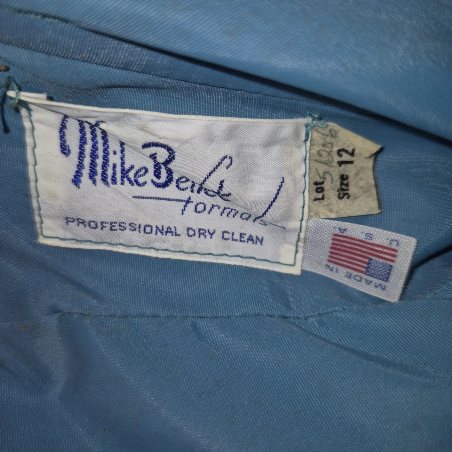 Mike Beny Formal Teal Polka Dot Ball Gown Size 12 - photo 3