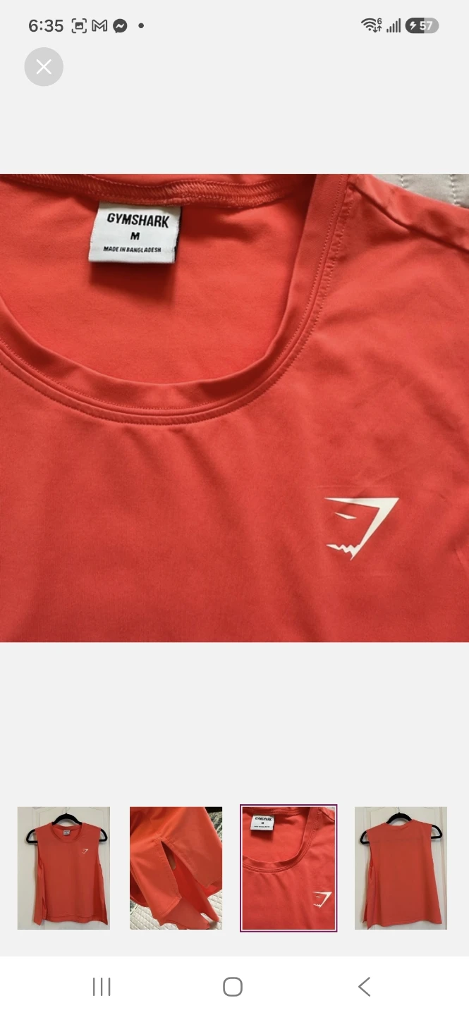 Gymshark Sleeveless Tank Top Coral Size M - photo 2
