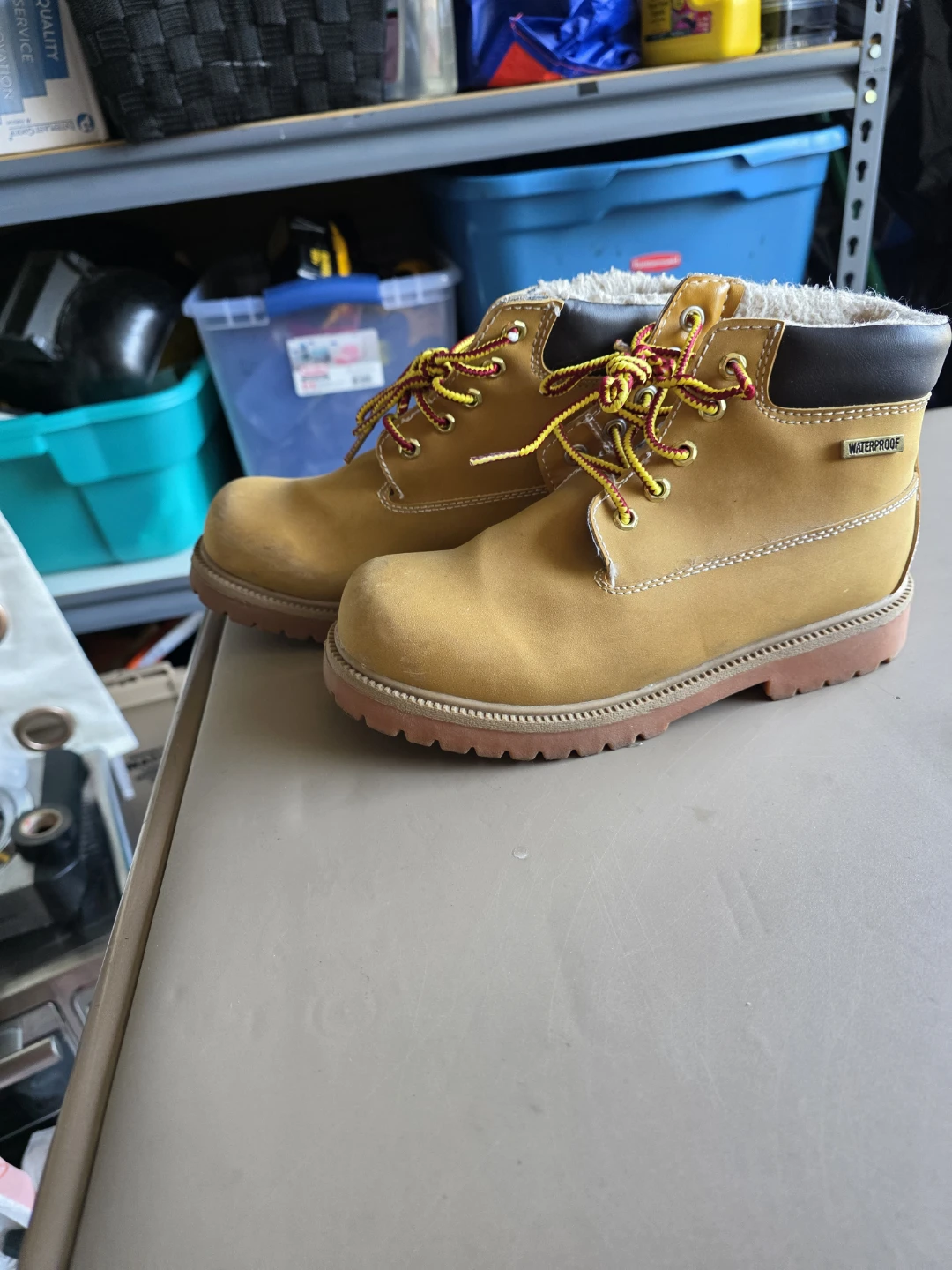 Waterproof Youth Work Boots Size 5