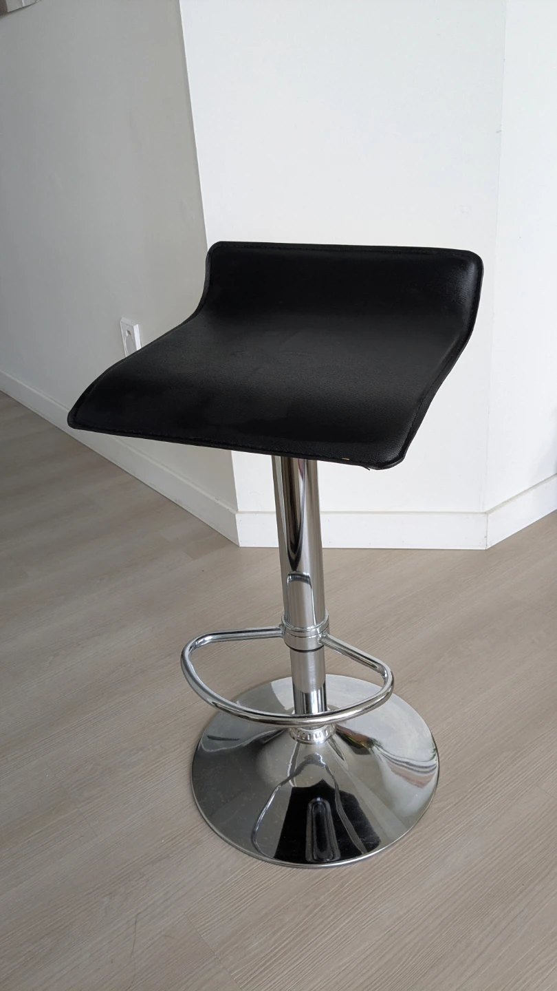 Adjustable Black Bar Stool