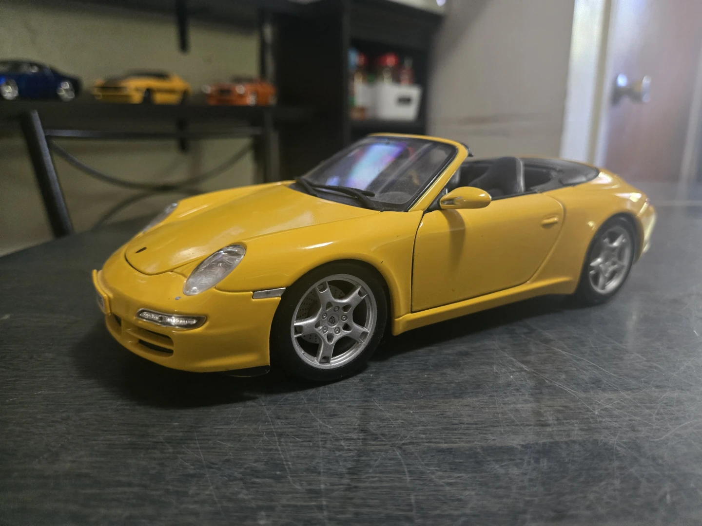 Yellow Porsche 911 Convertible Toy Car - photo 3