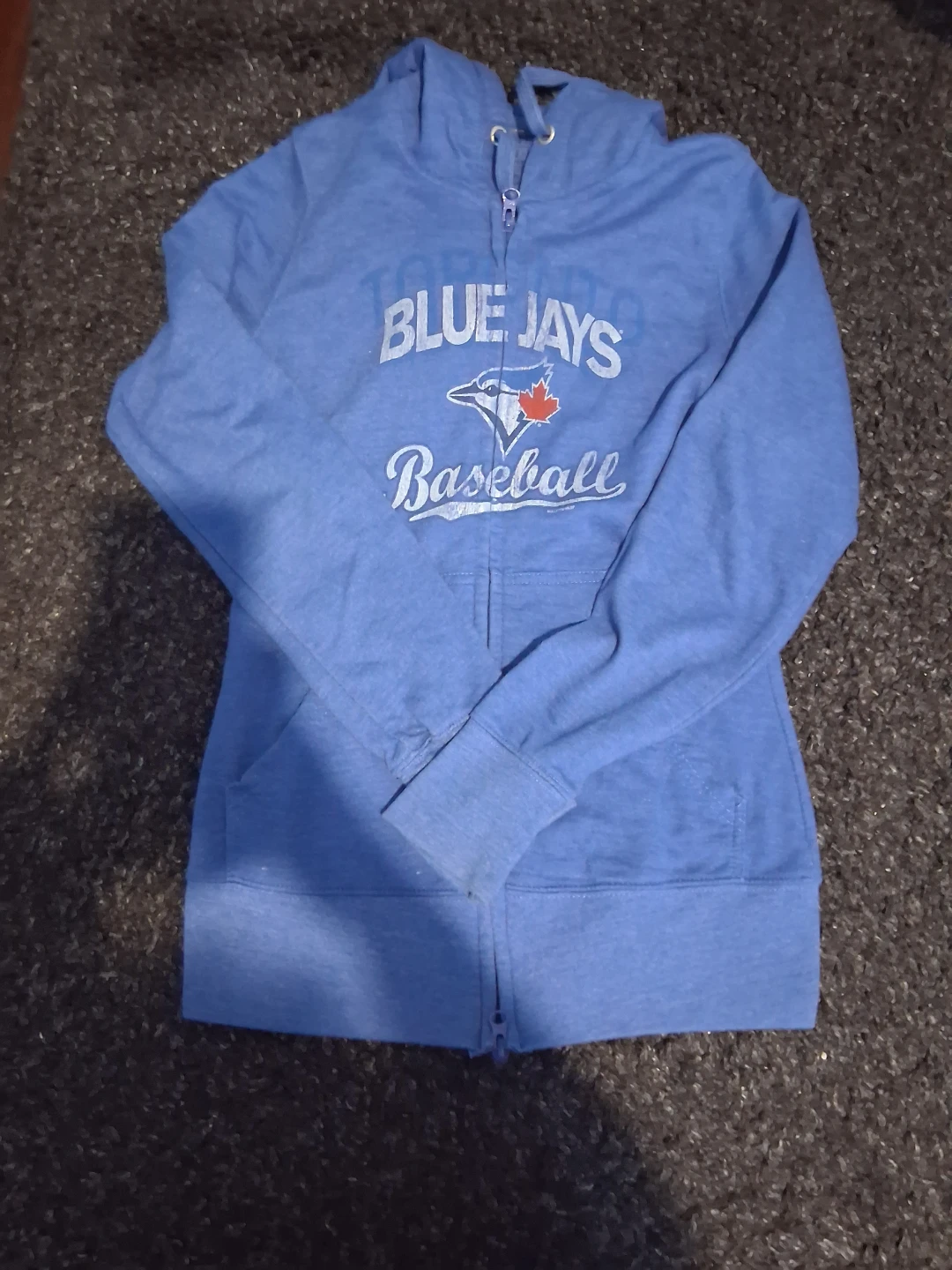 Toronto Blue Jays Zip-up Hoodie Light Blue Size M