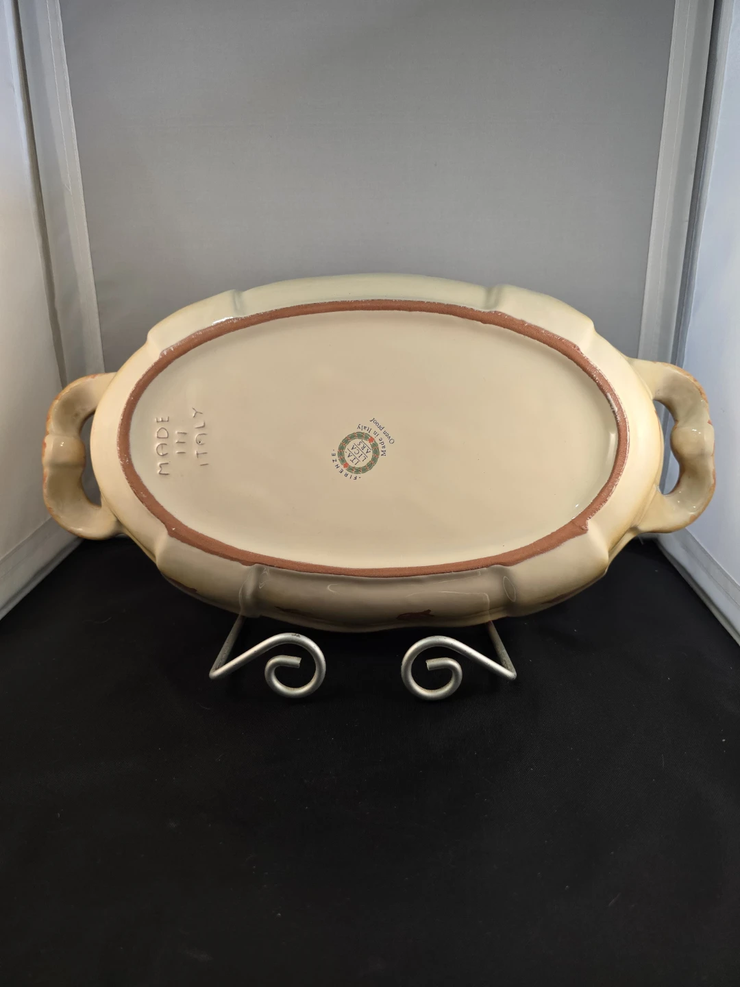 Ceramic Serving Tray with Olive Branch Design - photo 2