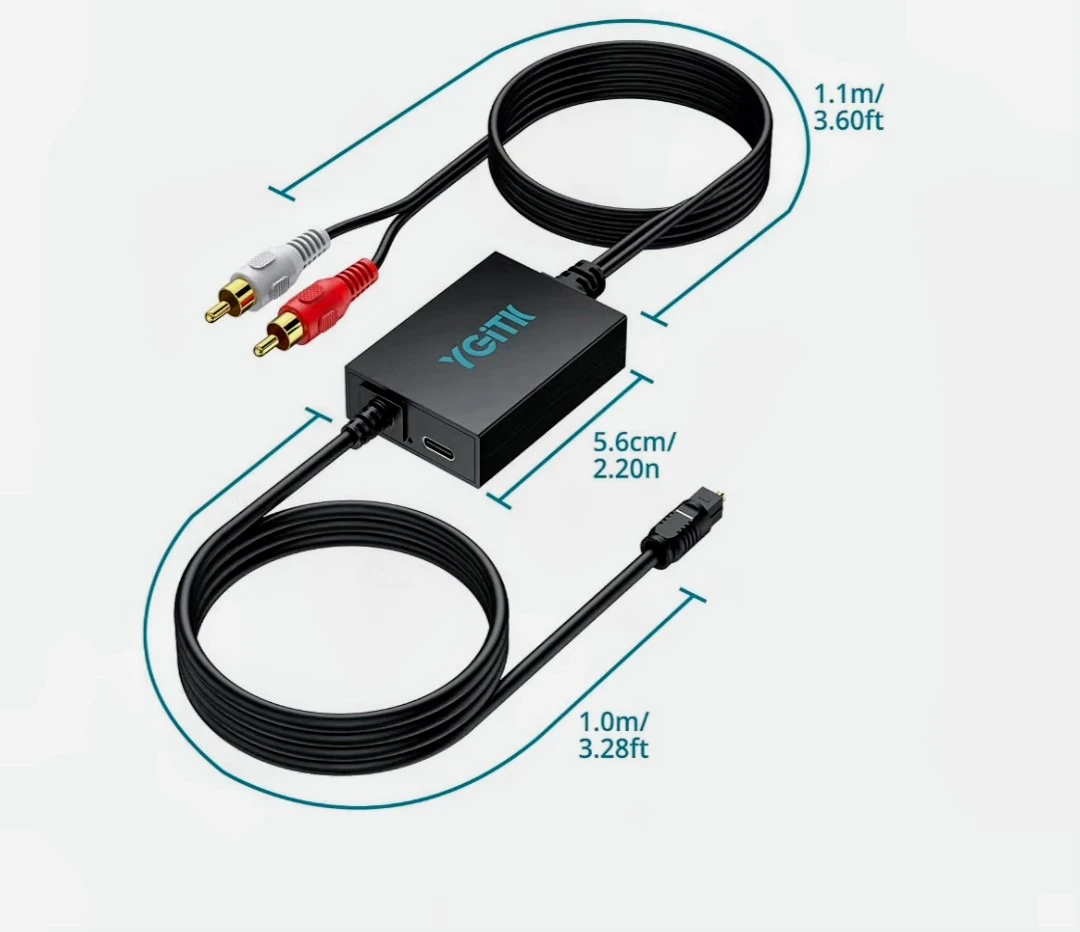 YGTIK DAC Converter Digital Audio Optical to RCA Cable - photo 3