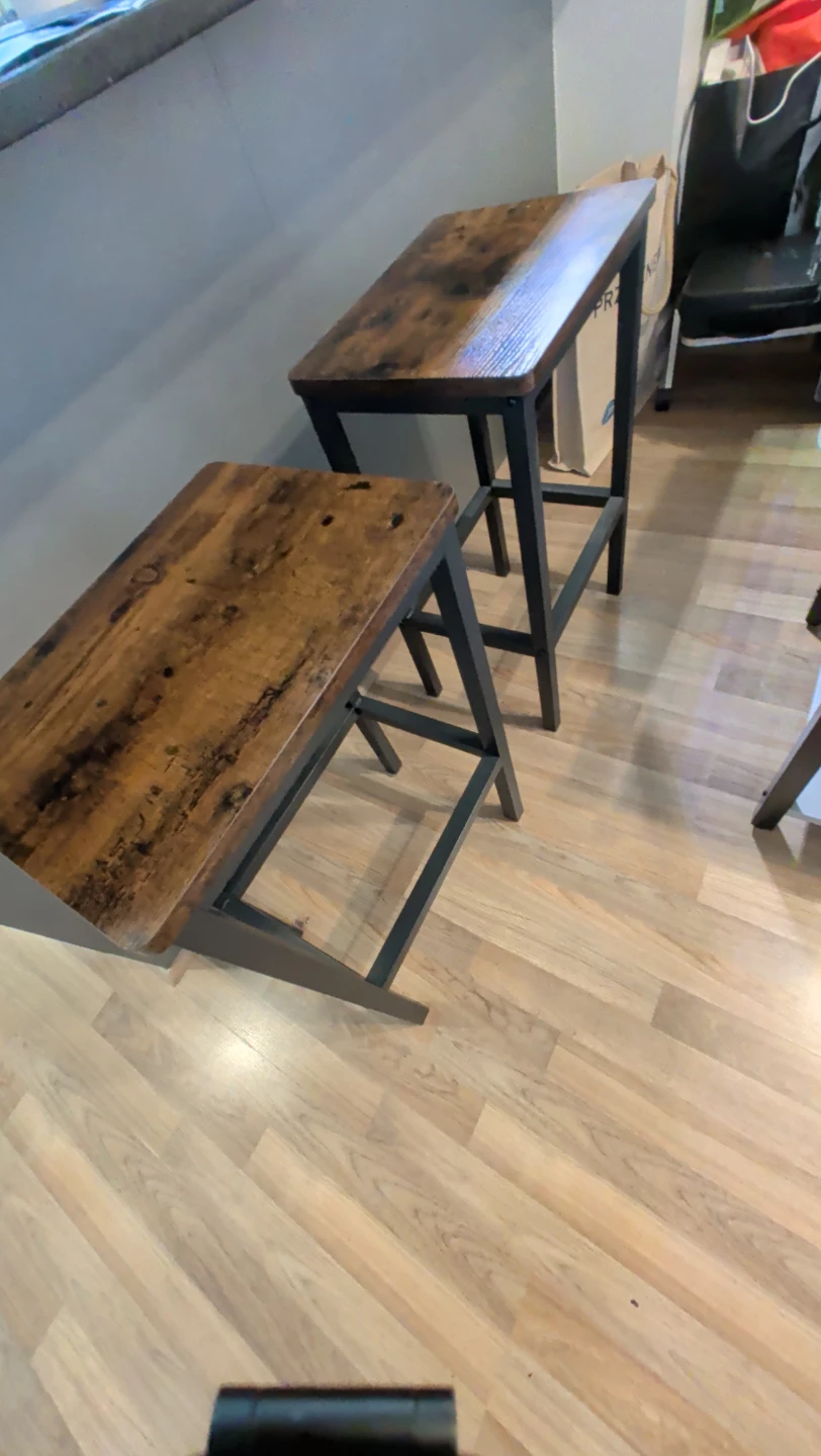 Rustic Industrial Bar Stools (Set of 2)
