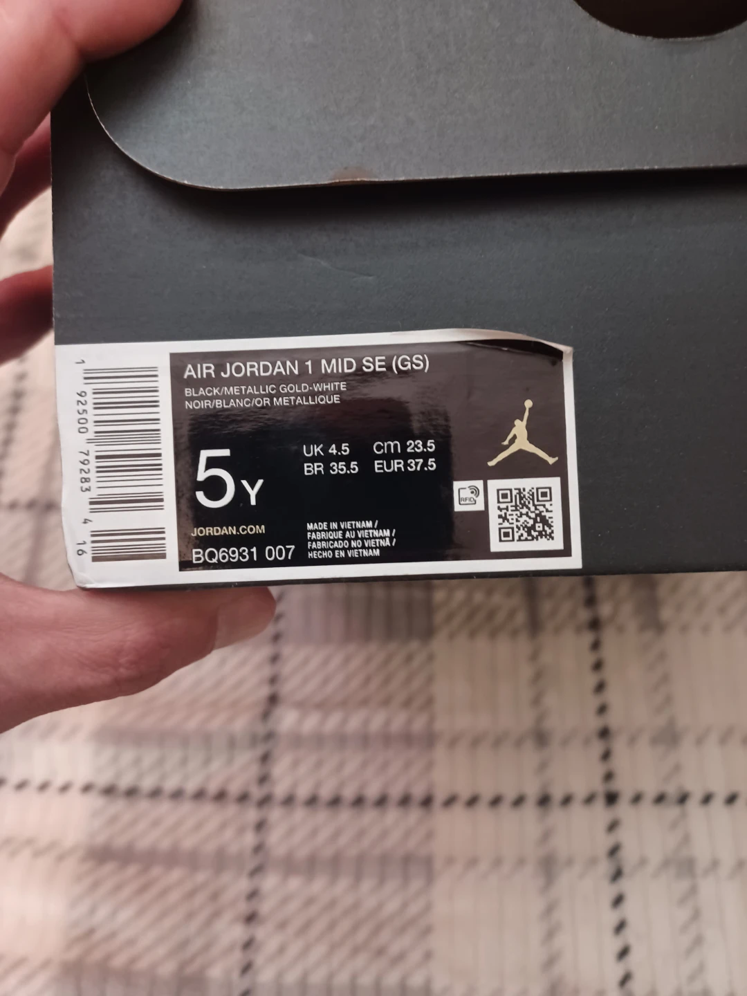 Air Jordan 1 Mid SE GS Black/White Sneakers