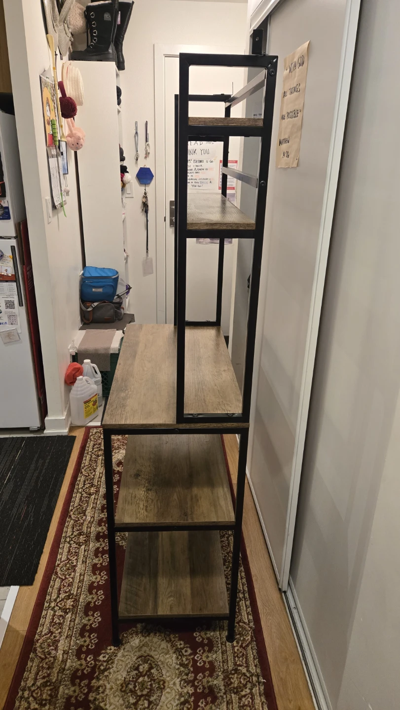 Industrial Style 5-Shelf Bookcase - photo 4