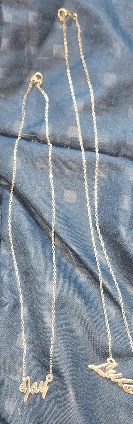 Two Name Necklaces - Jay and Luis 2/15$ 10$/ec