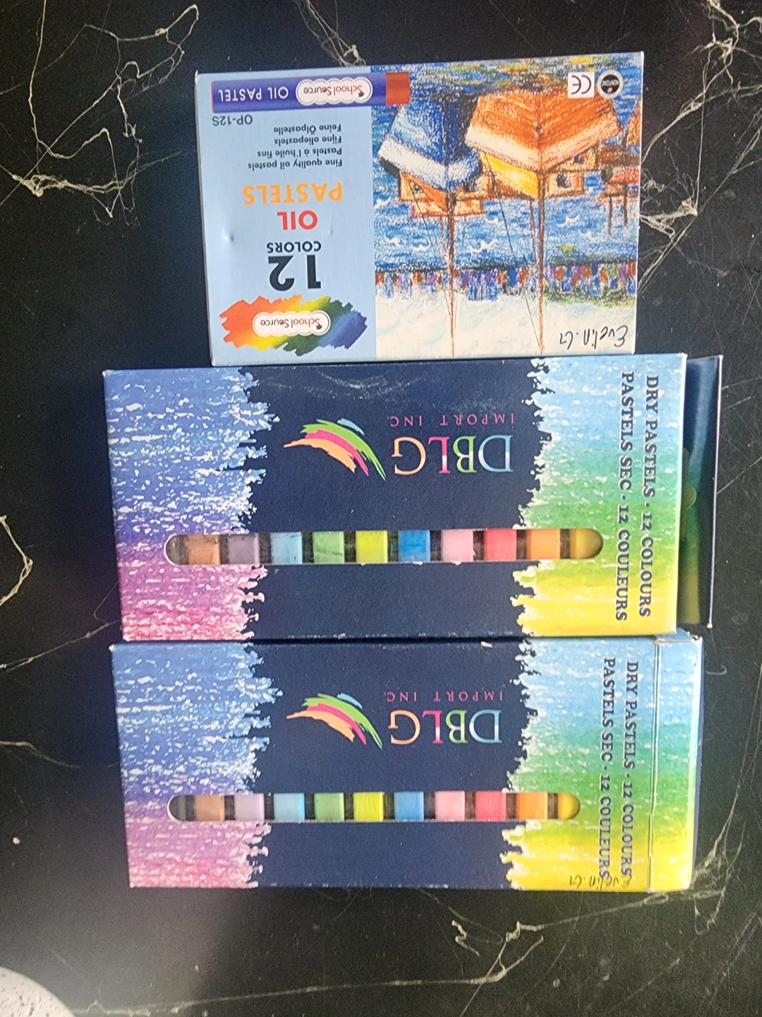 DBLG Dry Pastels - 12 Colours
