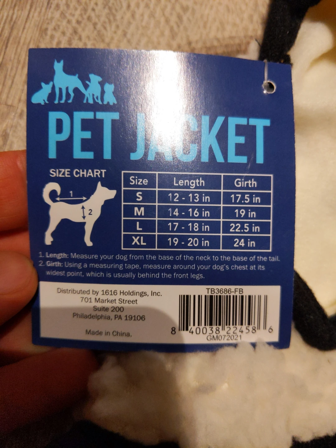 Pet Jacket size small - White Sherpa with BFF Logo - photo 4