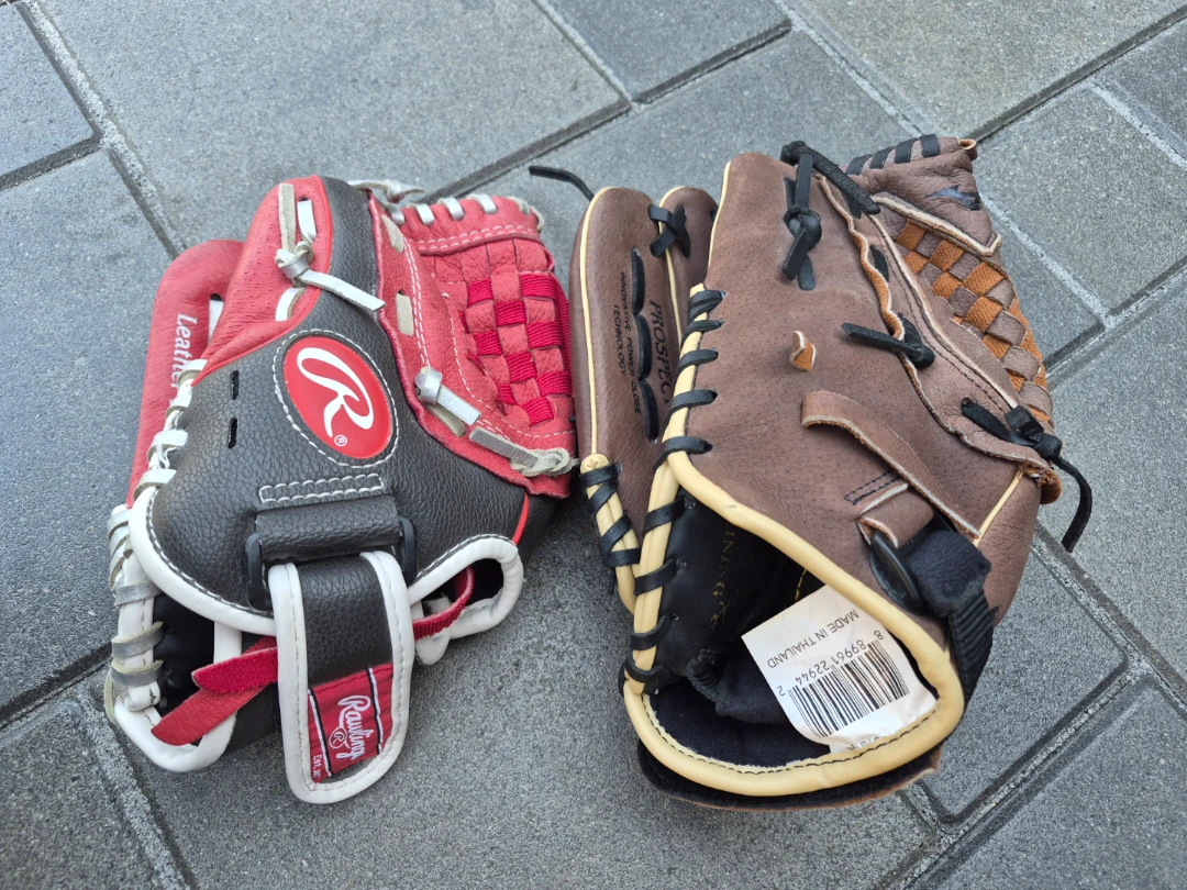 Rawlings Baseball LEFT hand Gloves 10-1/2 and 11-1/2