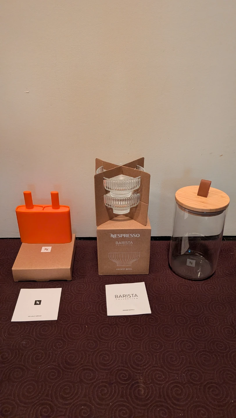 Nespresso Barista Collection Set, Bowls, Jar, Ice Lolly