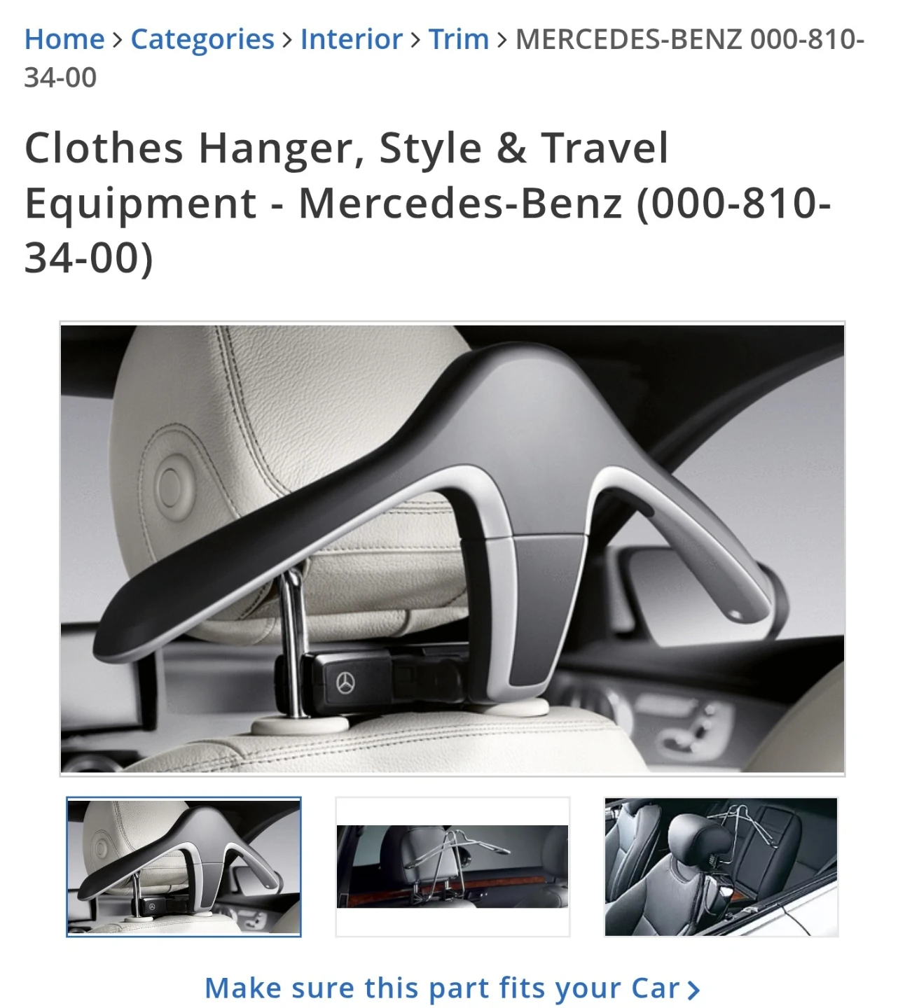 OEM Mercedes-Benz Clothes Hanger