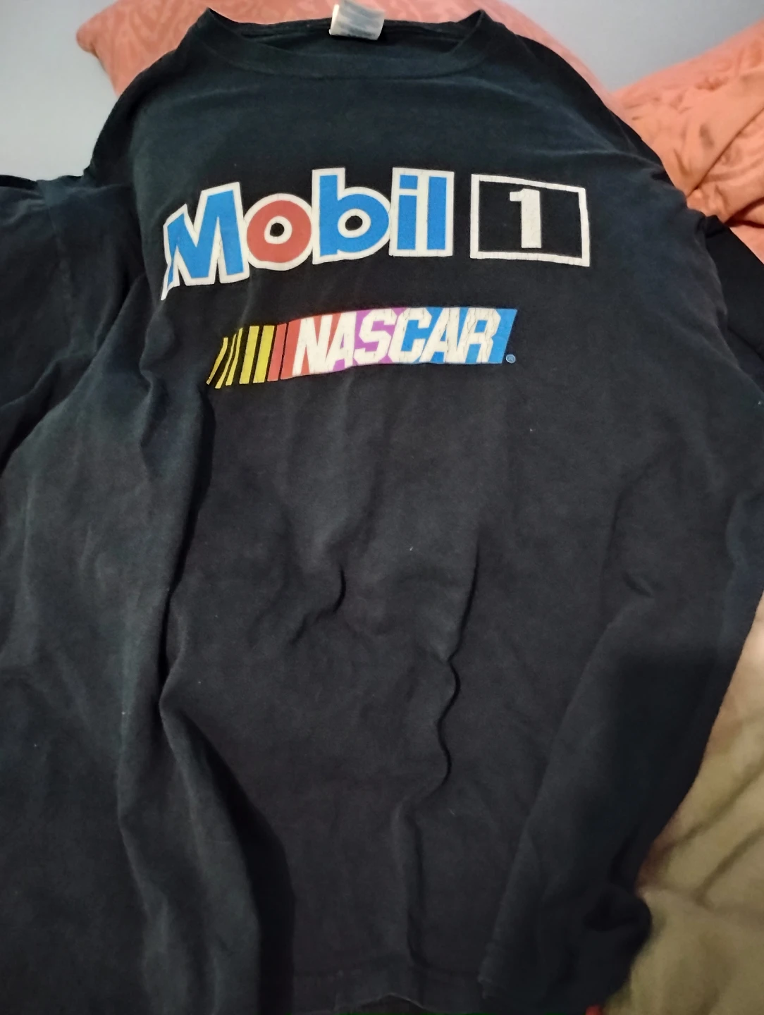(  Vintage )Mobil 1 NASCAR T-Shirt - Gildan Heavy Cotton XL
