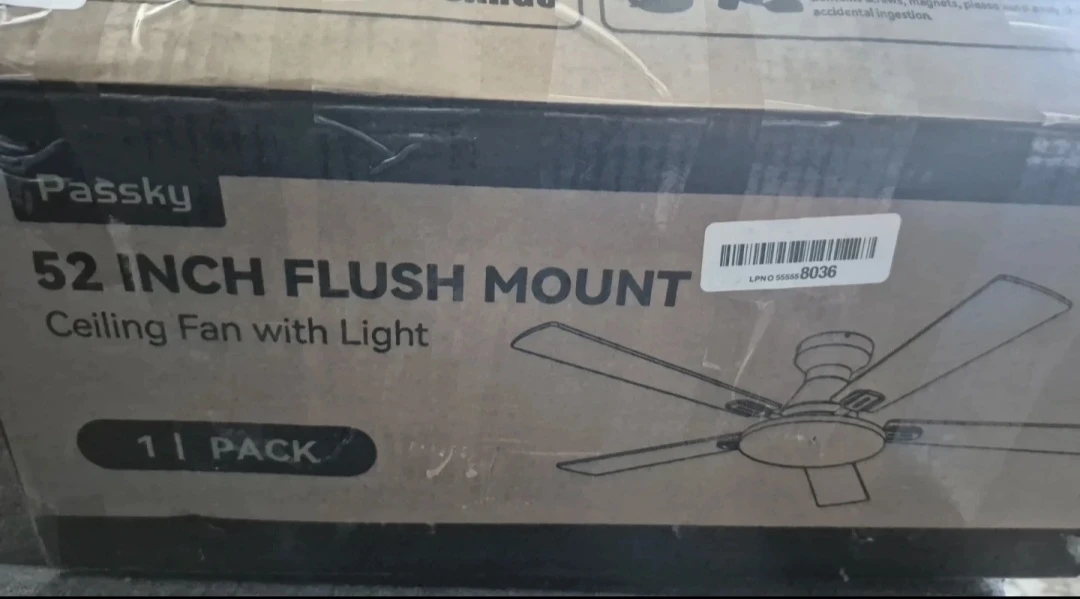 Passky 52 Inch Flush Mount Ceiling Fan with Light - photo 5