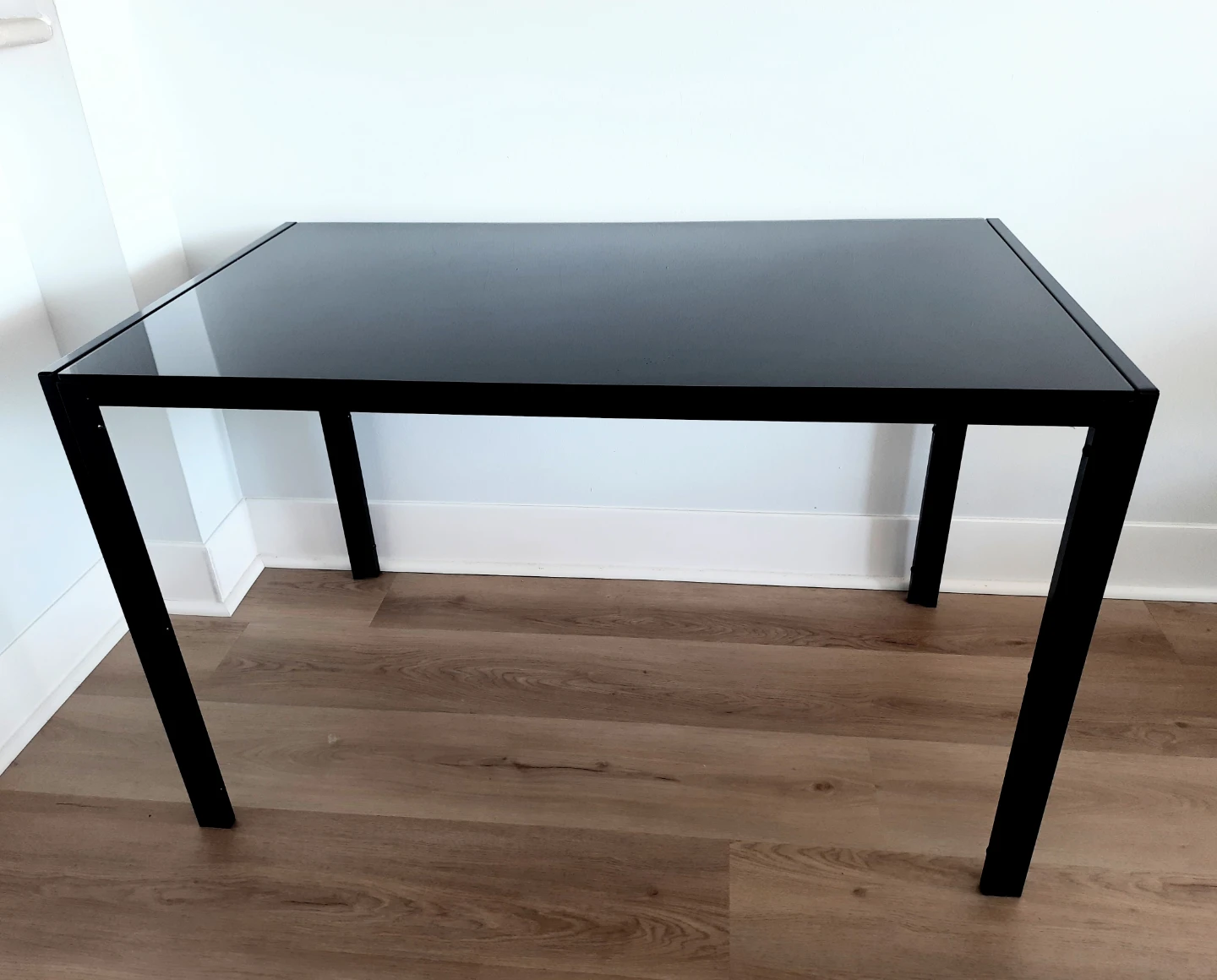 Black Glass Top Dining Table - photo 2