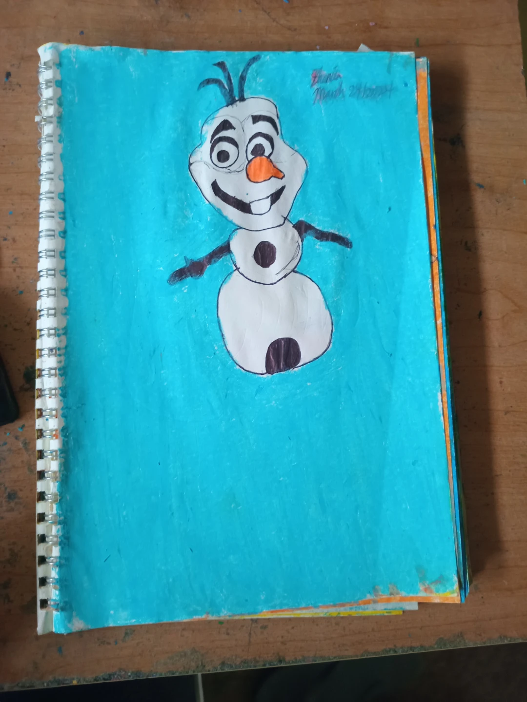Olaf from Frozen Drawing by Custom Artist Sherwin